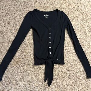 Hollister long sleeve black shirt size small